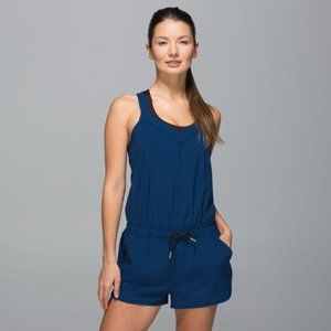 Lululemon Be Free Runsie Onesie Romper Poseidon Blue Size 4
